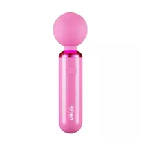 Honey Play Box, Pomi Wand, Clitoral Wand Vibrator, 10 Vibrating Modes, USB Rechargeable, Silicone+ABS, 17.60 × 4.70 × 4.70 cm, Rožinė