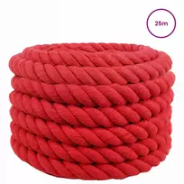 Medvilninė virvė 30 mm 25 m Raudona 100% Medvilnė
