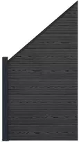 Tvoros rinkinys 95 x 180 cm WPC ir aliuminis Juoda
