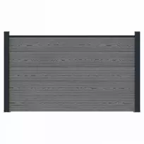 Tvoros rinkinys 180 x 105 cm WPC ir aliuminis Pilka