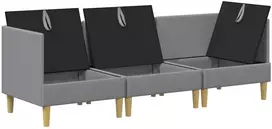 Modulinė sofa su laikymo vieta 3 vnt. Šviesiai pilka Audinys
