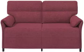 Dvitaškė sofa 2 vietos Vyno raudona 158 x 83 x 95 cm Audinys