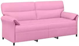 3-Vietis Sofa 3 vietos Rožinė 198 x 83 x 95 cm Audinys