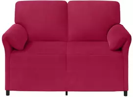 Dvitaškė sofa Vyno raudona 138 x 83 x 95 cm Aksomas