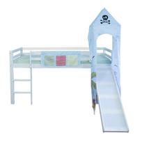 Loft lova, "Salo piratas", 207x228x97 cm, balta, Loft-voodi, Saare Piraat, 207x228x97 cm, Valge