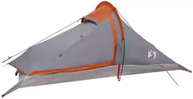Pėsčiųjų kempingo palapinė 4 asmeniui Pilka ir oranžinė