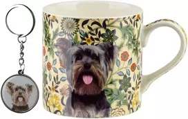 Affek Design NOYA puodelis su raktų pakabuku 380ml 9x13x9cm Jorkšyro terjeras
