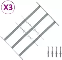 Langų saugos grotelės su 3 skersinėmis 3 vnt. 430-740 mm