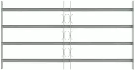 Saugumo grotelės langams su 4 kryžmėmis 3 vnt. 630-1140 mm