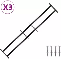 Langų saugos grotelės su 2 skersiniais 3 vnt. 93-174 cm