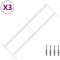 Langų saugos grotelės su 2 skersiniais 3 vnt. 43-74 cm