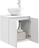 Sieninis kriauklės spintelė Itin blizgi balta 49,5 x 35 x 63 cm