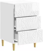 Naktinis staliukas Itin blizgi balta 43 x 39,5 x 66,5 cm