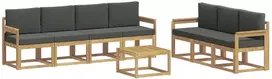 Lauko baldų komplektas Lauko sofos komplektas 7 vnt. 7 vietos Baltas and Anthracite