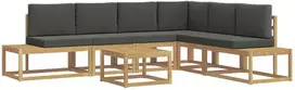 Lauko sofos komplektas 7 vnt. 6 vietos Poliesteris