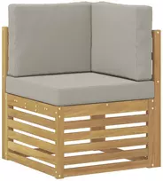 Lauko baldų komplektas Lauko sofos komplektas 8 vnt. 7 vietos Balta ir šviesiai pilka