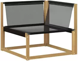 Lauko sofos komplektas 8 vnt. 7 vietos Balta ir juoda