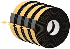 Savigautinė putų juosta 4 vnt. Juoda 40mm x 5m CR putplastis