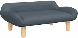 Vaikiška sofa, tamsiai pilka, 70x40x24 cm, audinys