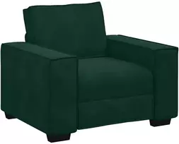 Sofa 3 dalių sofos komplektas su pagalvėlėmis, tamsiai žalias, aksomas