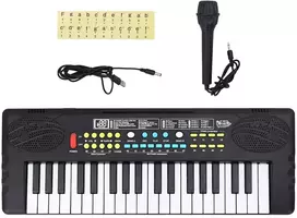 37 klavišų elektrinis pianinas su mikrofonu vaikams