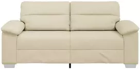 Dvivietė sofa, kreminės spalvos, 180x81x84 cm, dirbtinė oda