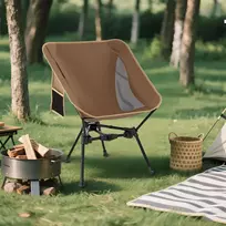 Promotion Ultra Lengva Sulankstoma Kempingo Kėdė Kavos Spalva