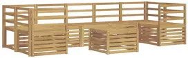 Lauko sofos komplektas 8 vnt. 7 vietos Balta