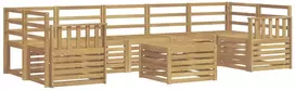 Lauko sofos komplektas 8 vnt. 7 vietos Balta