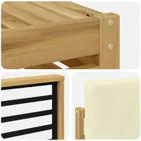 Lauko baldų komplektas Lauko sofos komplektas 7 vnt. 5 vietos Balta ir kreminė