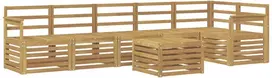 Lauko baldų komplektas Lauko sofos komplektas 7 vnt. 6 vietos Balta
