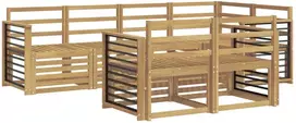 Lauko baldų komplektas Lauko sofos komplektas 7 vnt. 7 vietos Balta