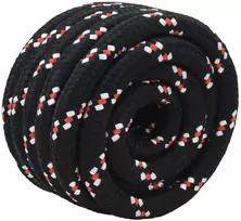 Laivo virvė 40 mm 5 m Juoda ir raudona polypropylene