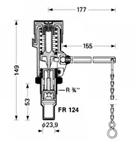 Traukos reguliatorius TRV Honeywell FR 124-3/4AM