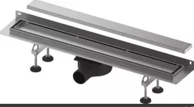 TECElinus dušo latako komplektas su dvipusėmis grotelėmis steel/plate , su užlenktu flanšu 700mm