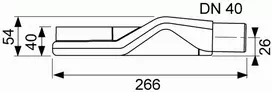 TECEdrainline ypač plokščias sifonas, DN 40 horizontalus, montavimo H 68,5mm, pralaidumas 0,5l/s