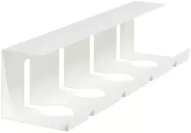 Laidų tvarkymo dėžutė po stalu 2 vnt. Balta 43 x 12 x 10 cm