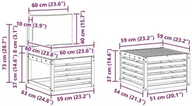 Lauko baldų komplektas Lauko sofos komplektas 7 vnt. 6 vietos Balta ir šviesiai pilka