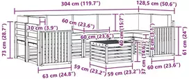 Lauko baldų komplektas Lauko sofos komplektas 8 vnt. 7 vietos Balta ir kreminė