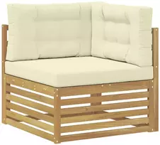 Lauko baldų komplektas Lauko sofos komplektas 7 vnt. 7 vietos Balta ir kreminė