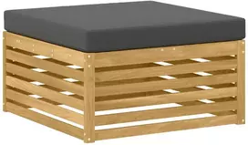 Lauko baldų komplektas Lauko sofos komplektas 9 vnt. 7 vietos Balta ir antracito