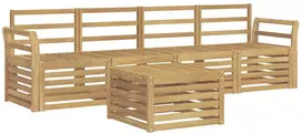 Lauko baldų komplektas Lauko sofos komplektas 5 vnt. 4 vietos Balta