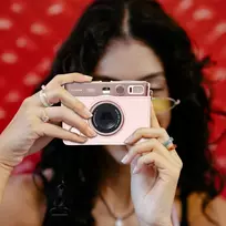 Futeralis LoveInstant Dėklas Dėklas Futerał Case Osłona Krepšys skirta Fujifilm Instax Mini Evo / Rožinis / Horizontalus