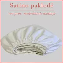 Satino paklodė su guma - 180x200+20cm.