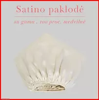 Satino paklodė su guma - 200x200+30cm.
