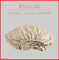 Paklodė su guma - 200x200+30cm.