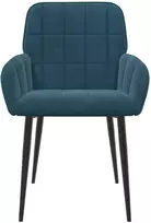 Valgomojo kėdės 4 vnt. Aksomas Mėlyna 56.5 x 50 x 85 cm