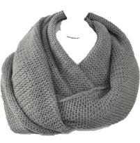 Megztas šalikas su merino vilna, aushra_bl, pilkas
