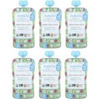 BabyLife Organics, Kūdikių maistas, 6+ mėnesių, persikų, kriaušių, bananų ir avižų, 6 pakeliai po 99 g