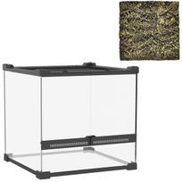 Terariumas ropliams, 24 l, su užraktu, 30 × 30 × 30 cm, juodas